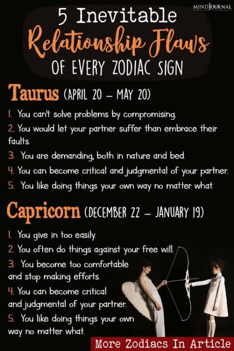 Inevitable Relationship Flaws Of Every Zodiac Sign dp