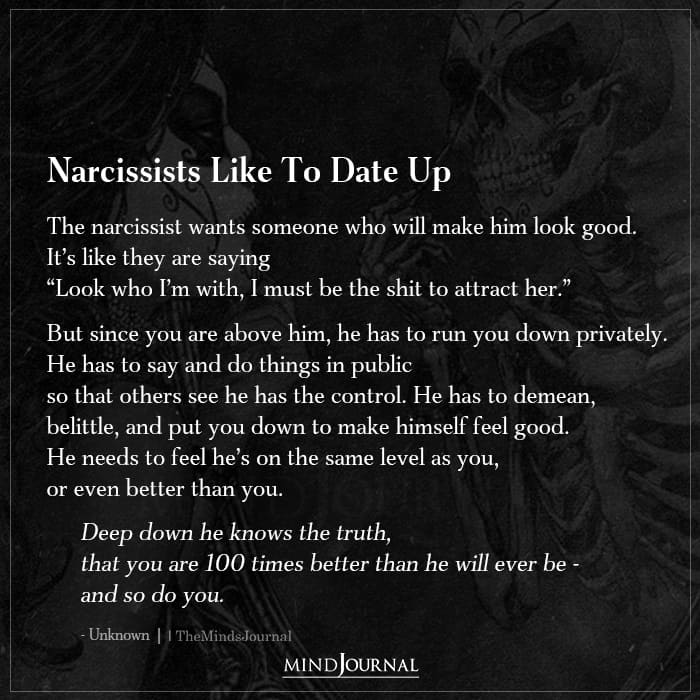 Narcissists Like To Date Up