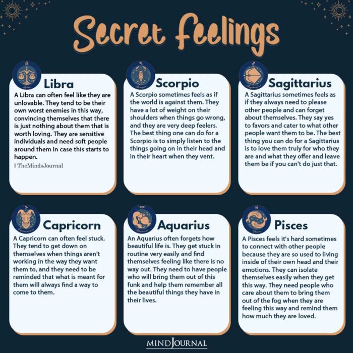 Secret Feelings Of Each Zodiac Sign part Two