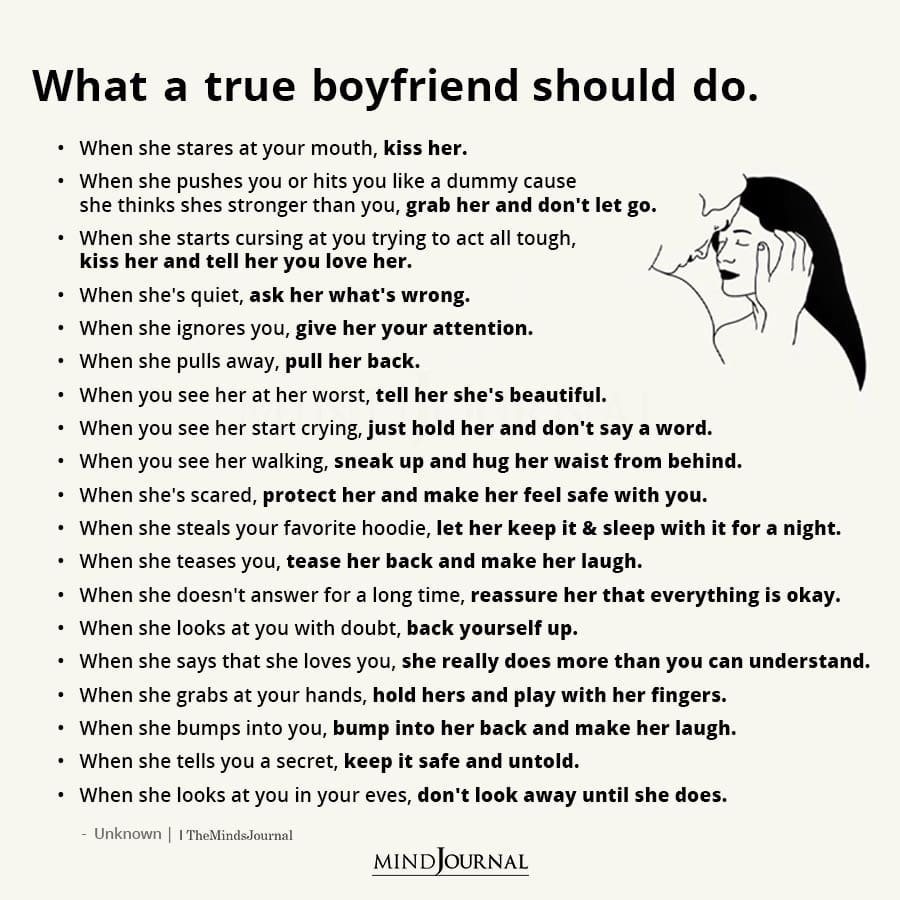 What A True Boyfriend Should Do