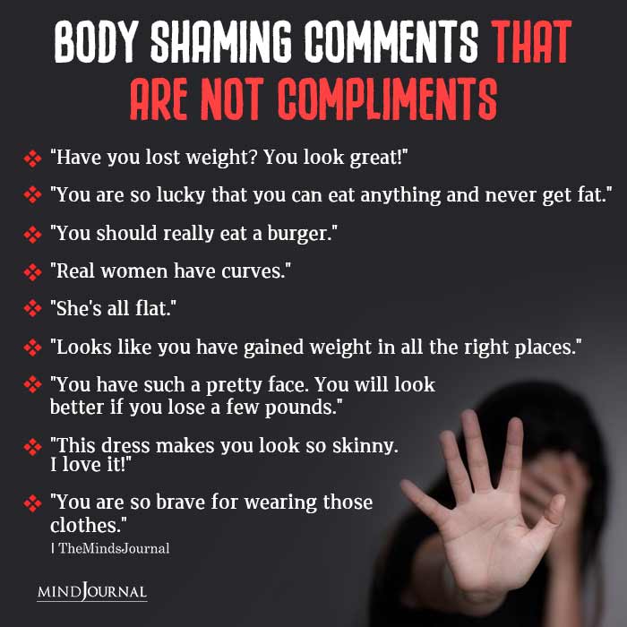 Body Shaming Comments That ARE Not Compliments