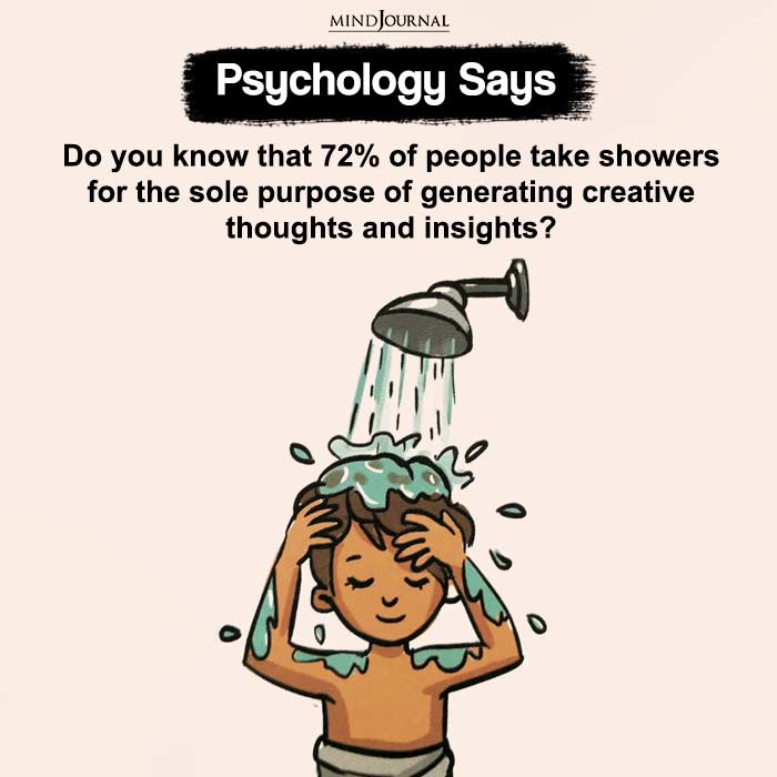 Do you know that 72 of people take showers