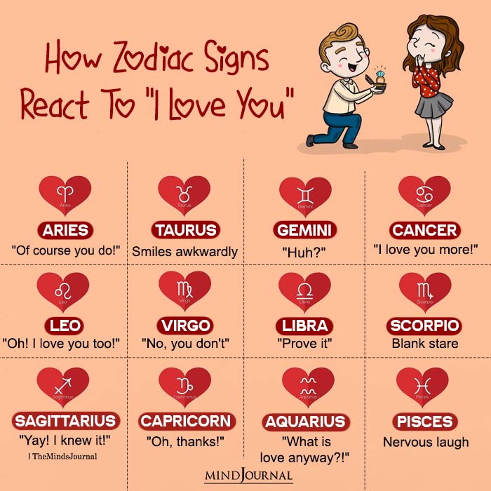 How Zodiac Signs React To I Love You