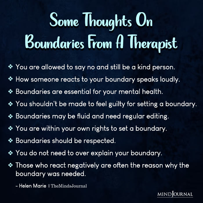 Some Thoughts On Boundaries From A Therapist