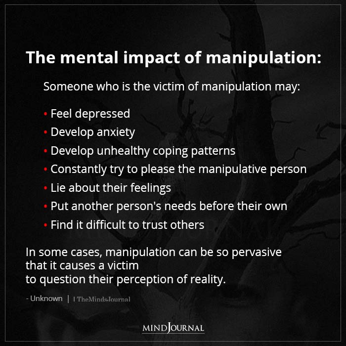 Signs of manipulative people