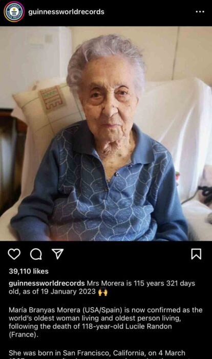 The Oldest Person In The World Recognized By The Guinness World Record.