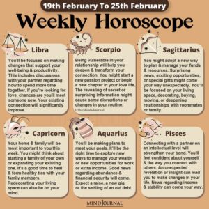 Weekly Horoscope For Each Zodiac Sign(19th February To 25th February)