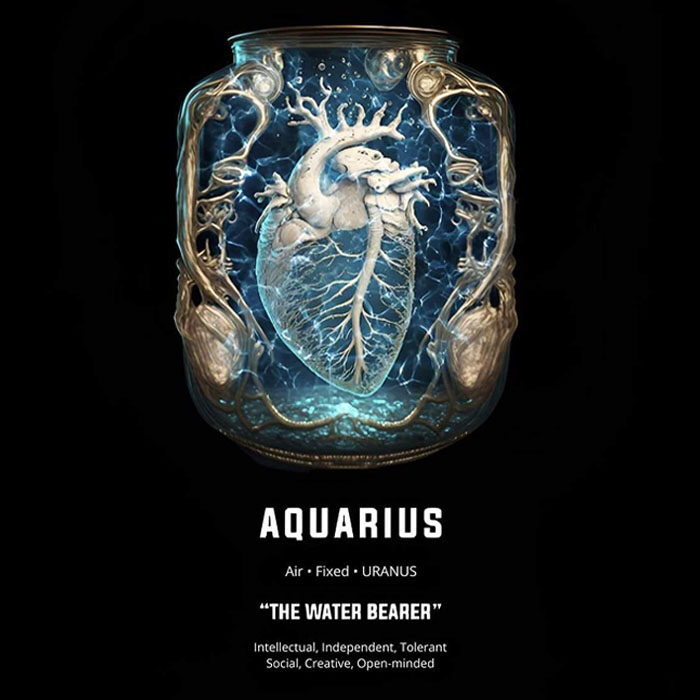 Zodiac Hearts Each Have Unique Traits aquarius