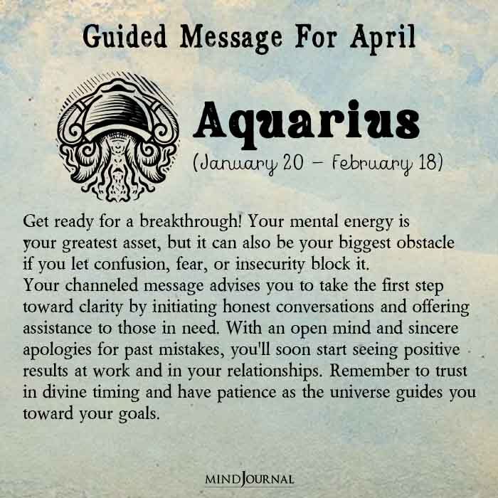 Aquarius April Spiritual Guidance and Channeled Messages