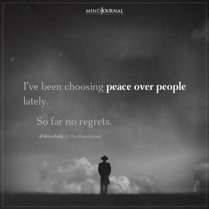 Choosing Peace Over People Lately