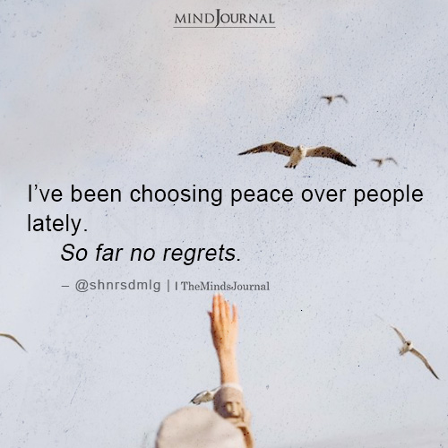 Choosing Peace Over People Lately