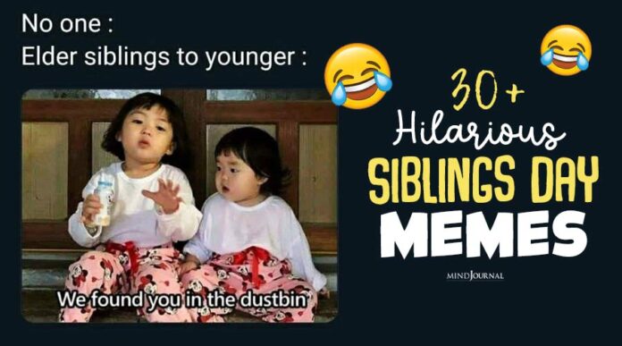 30 Happy National Siblings Day Memes Funny