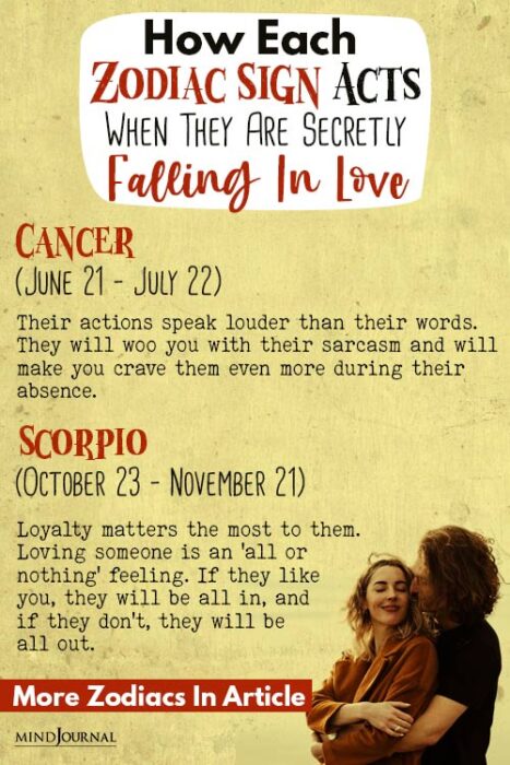 star signs when falling in love