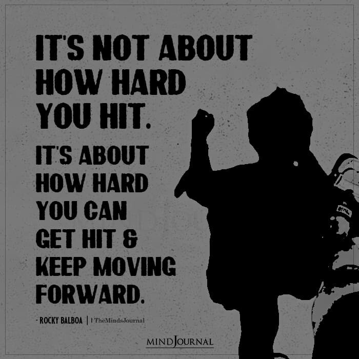 Its not about how hard you hit