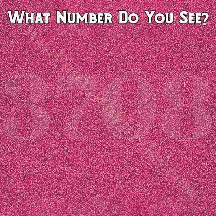 Secret Numbers eye test pink