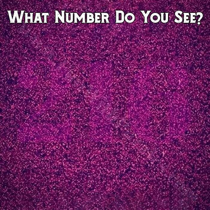 Secret Numbers eye test purple