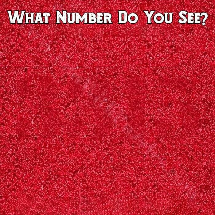 Secret Numbers eye test red