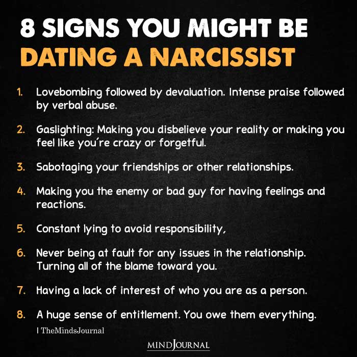 Signs You Might Be Dating A Narcissist