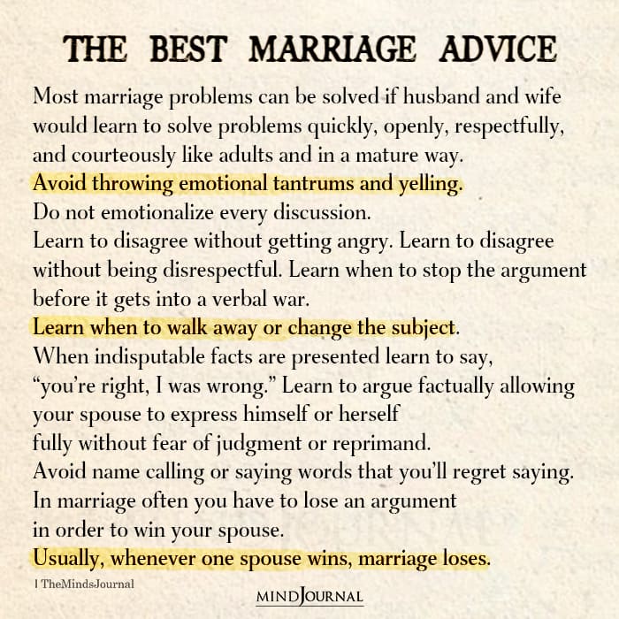 The Best Marriage Advice