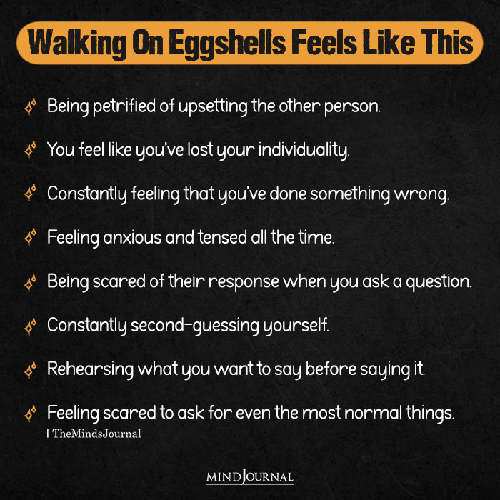 Walking On Eggshells Feels Like This