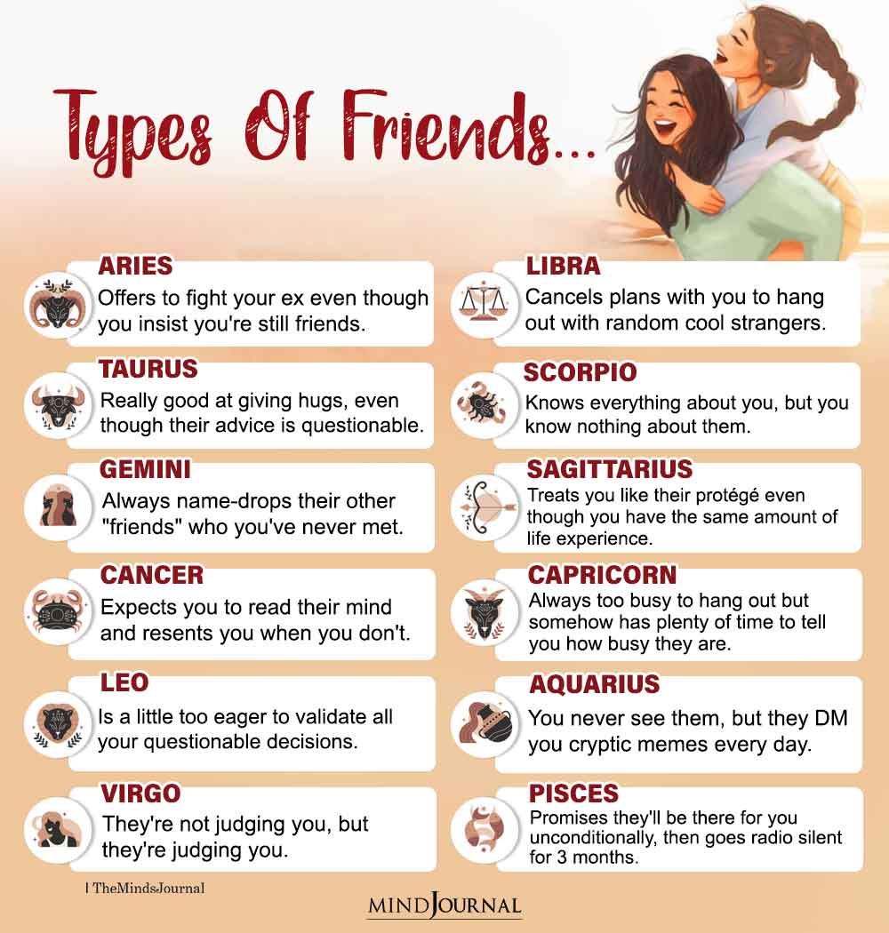 What Type Of Friend Is Each Zodiac Sign