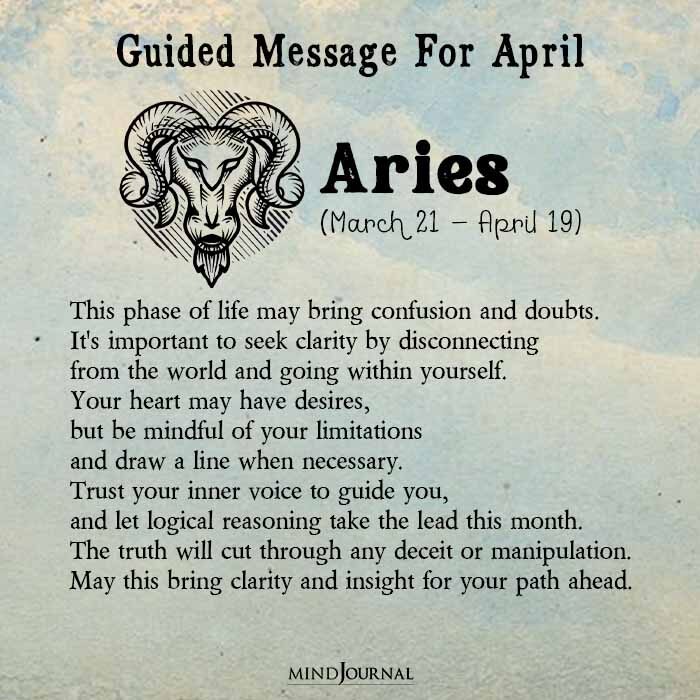 aries April Spiritual Guidance and Channeled Messages