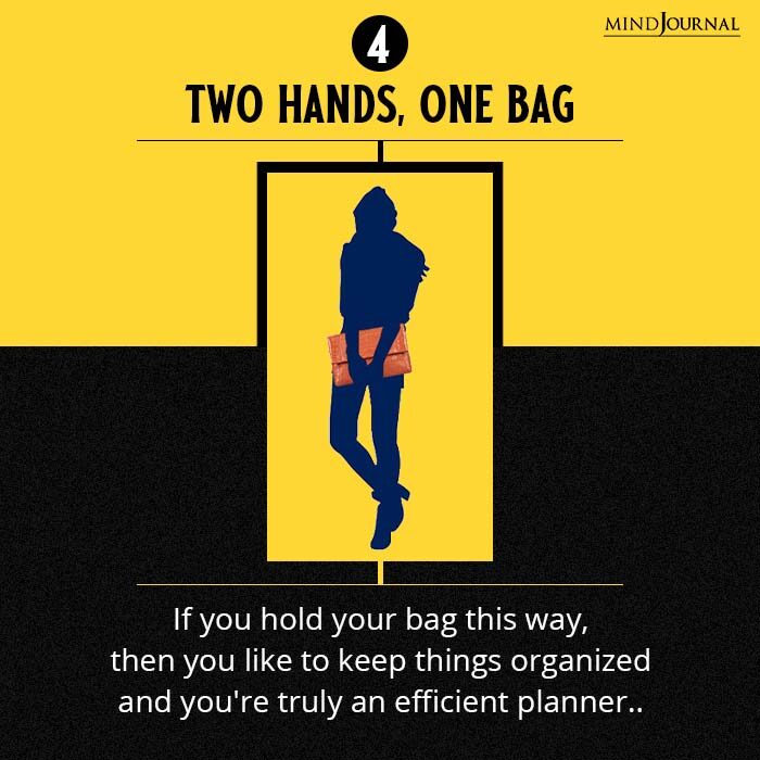bag holding style Two Hands One Bag