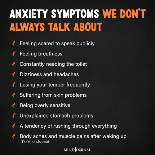 Anxiety Symptoms We Dont Always Talk About