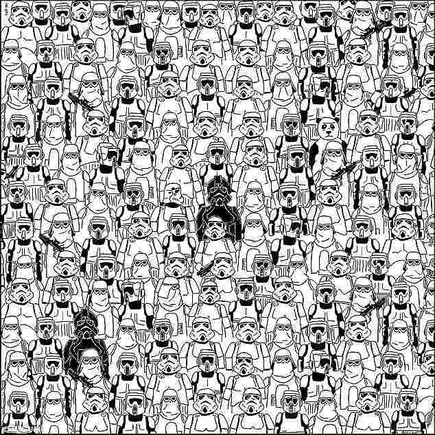 Can you spot the panda hidden among the star wars soldiers