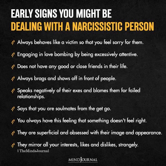 Early Signs You Might Be Dealing With A Narcissistic Person