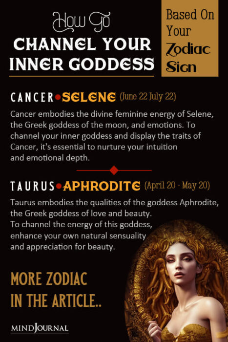 how zodiacs bring out their Inner goddess
