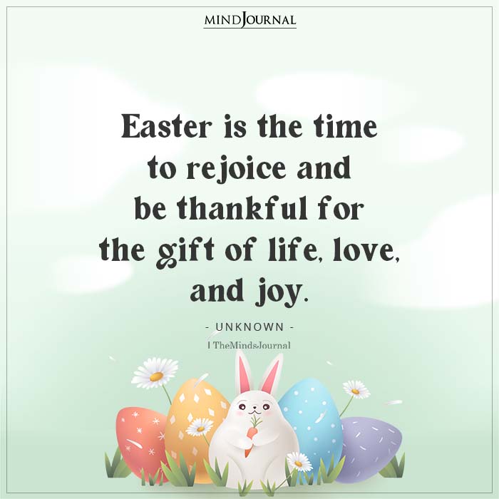 Easter is the time to rejoice