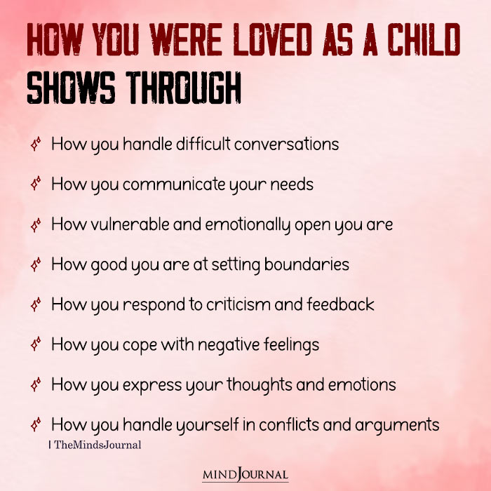 How You Were Loved As A Child Shows Through