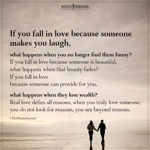If You Fall In Love Because Someone Makes You Laugh