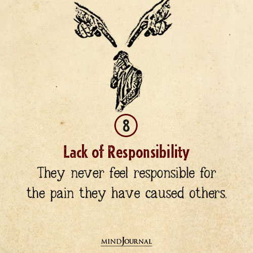 Lack of Responsibility