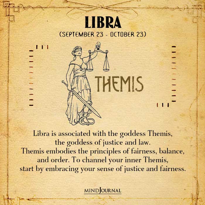 Libra is associated with the goddess Themis