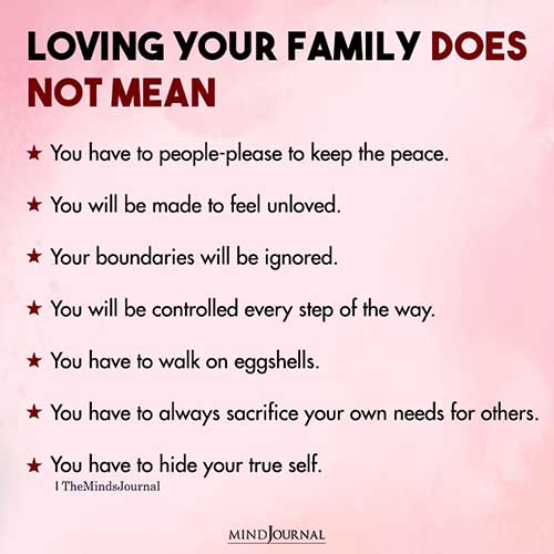 Loving Your Family Does Not Mean