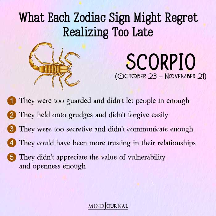 Scorpio They were too guarded