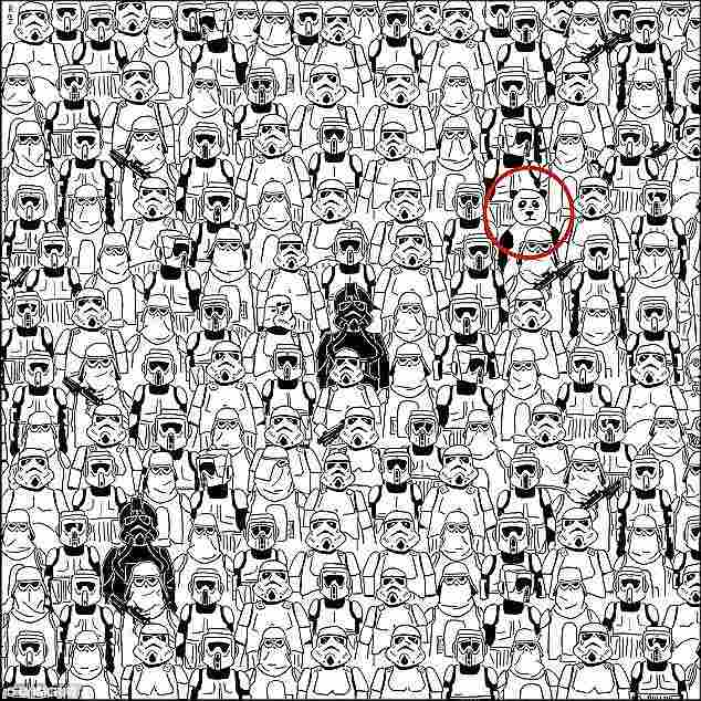 Can you spot the panda at the top right hidden among the soldiers