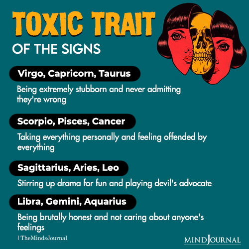 Toxic Trait Of The Zodiac Signs