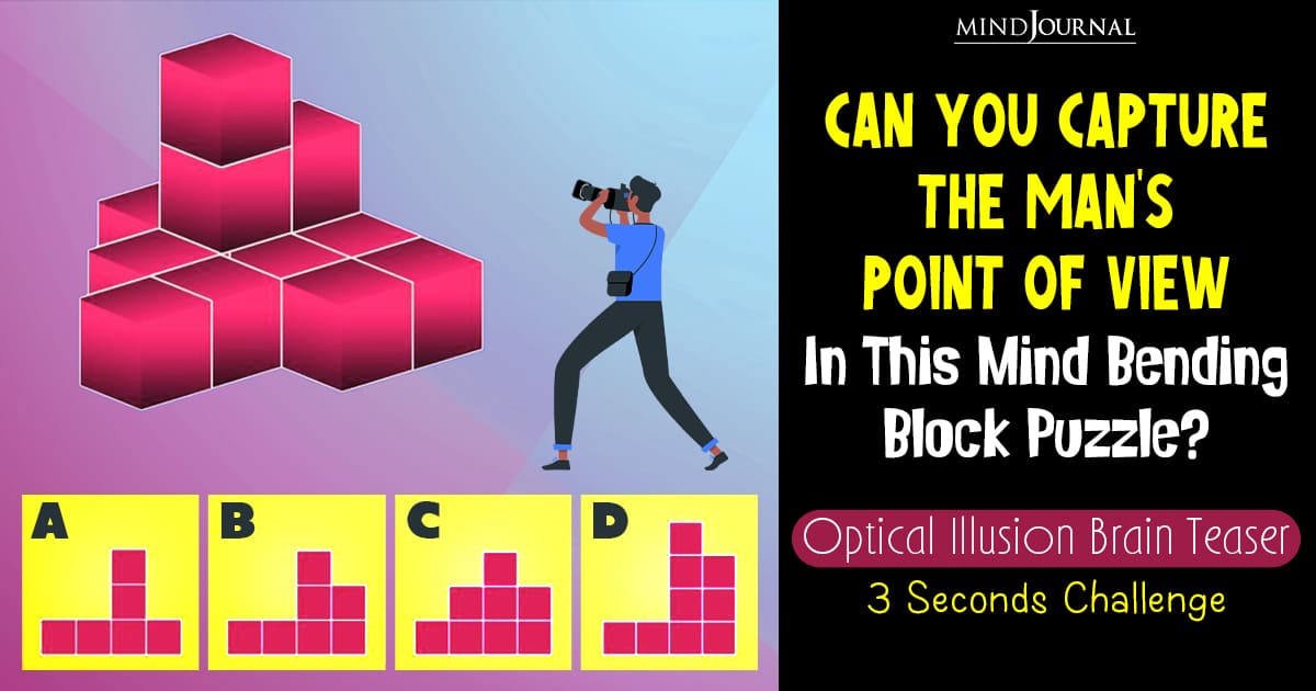 Block Puzzle: What Is The Man's Perspective? 3-Sec Challenge