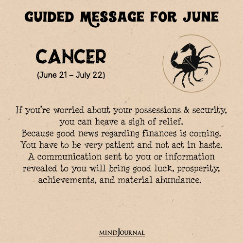 Cancer If youre worried about your possessions