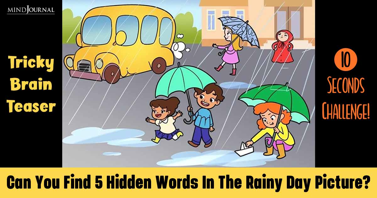 Can You Ace The Hidden Word Game And Find 5 Rainy Day Words Concealed In The Picture
