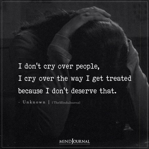 I Don’t Cry Over People