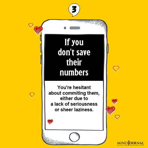 If you dont save their numbers