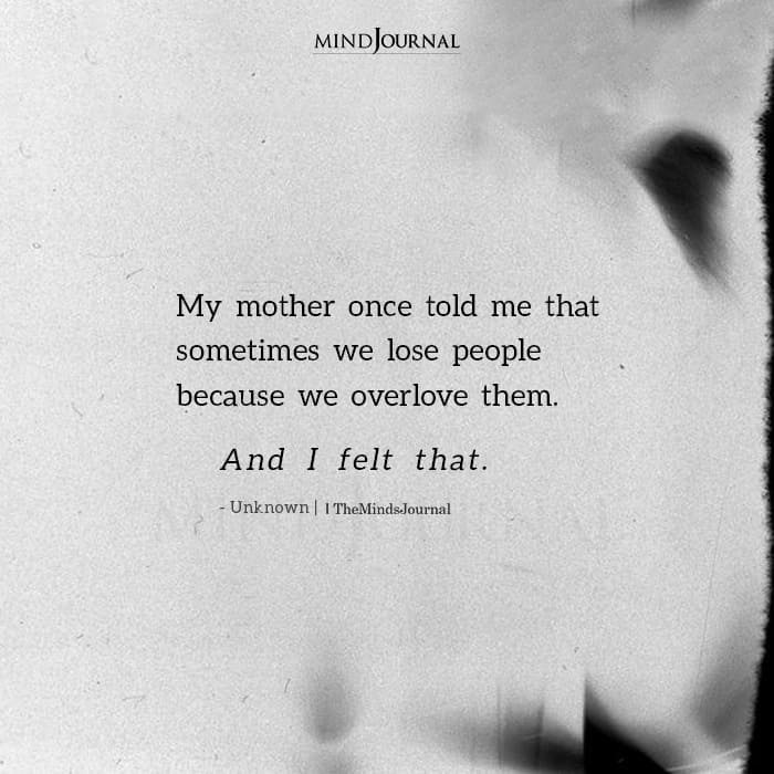 My Mother Once Told Me That Sometimes We Lose People