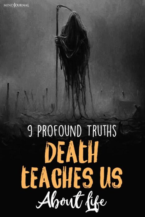 death teaches us life
