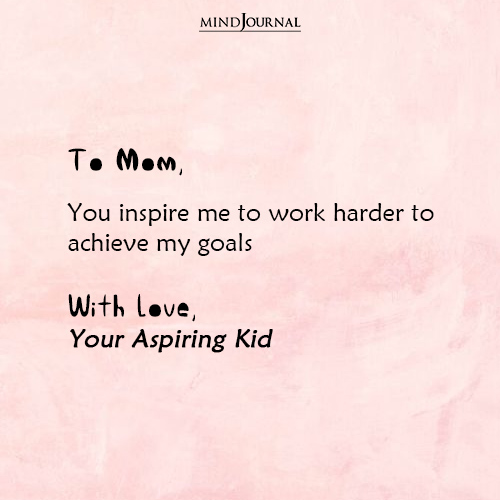 To Mom With Love aspiring kid