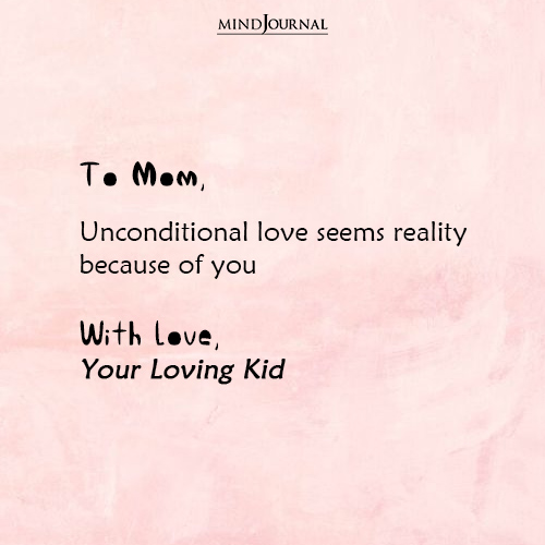 To Mom With Love loving kid