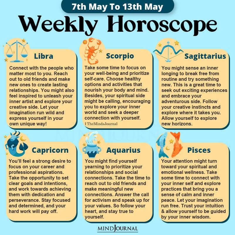 Weekly Horoscope For Each Zodiac Sign(7th May - 13th May)